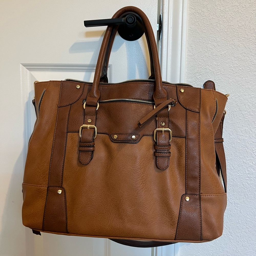 Sole Society Faux Leather Camel Bag/Tote